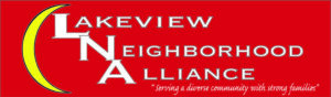 Lakeview (Main) Neighborhood Alliance Red Background
